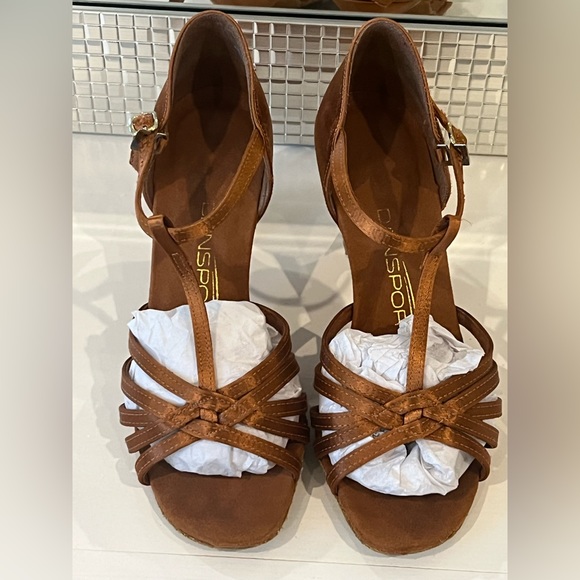 DanceSport T-strap ballroom dance shoes. - Picture 1 of 6
